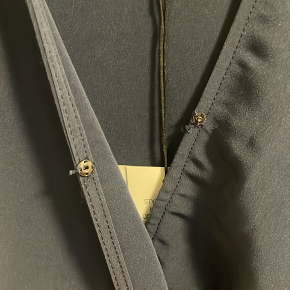 Halston Navy Blouse size XS - Picture 4 of 7